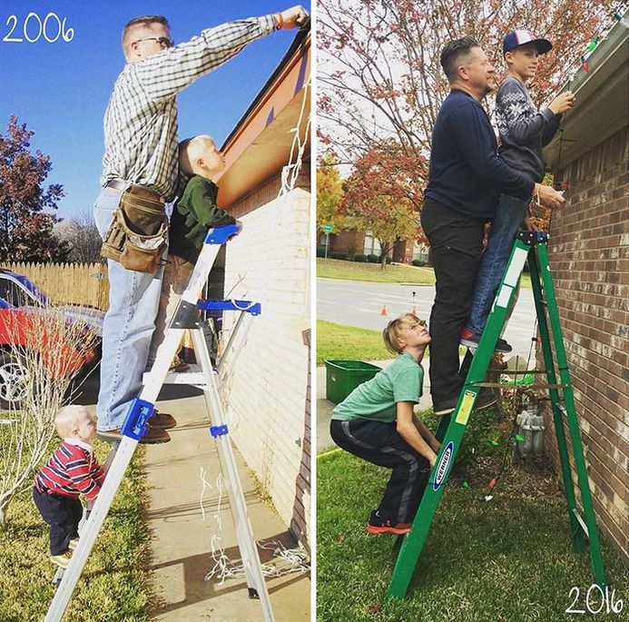 Siblings Who Hilariously Recreated Their Childhood Photos - 60 Funny